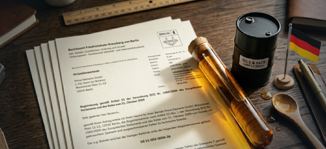 Prime Elements GmbH Receives German Registration for Trading Rendered Fats and Used Cooking Oil
